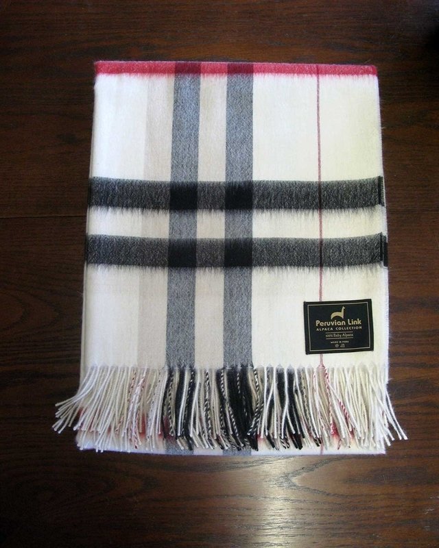 Ivory English Baby Alpaca Throw