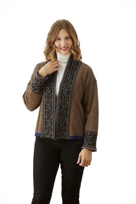 Azure Reversible Alpaca Cardigan