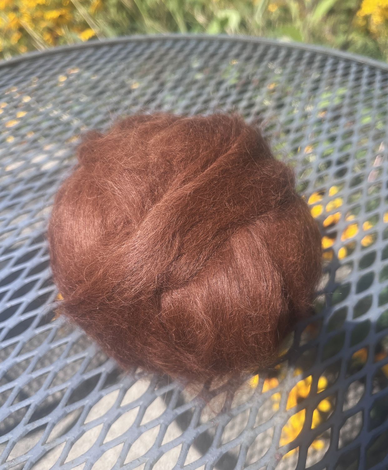 Suri Alpaca Roving - Brown