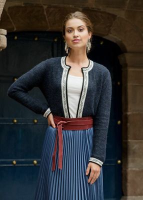Feather Alpaca Cardigan Sweater