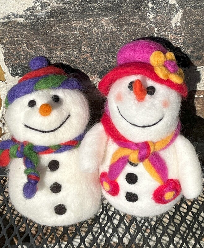 Snowman Needle Felting Class