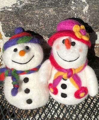 Snowman Needle Felting Class