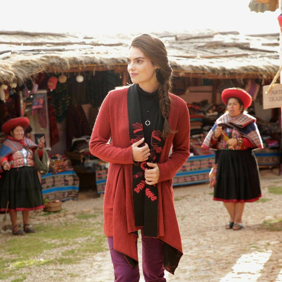 Crimson Alpaca Cardigan