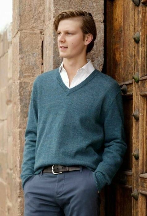 V-Neck Baby Alpaca Sweater