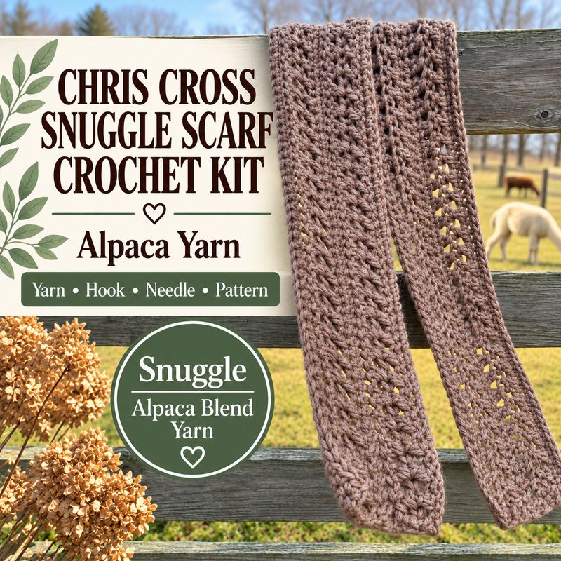 Chris Cross Scarf Crochet Kit - Snuggle Yarn