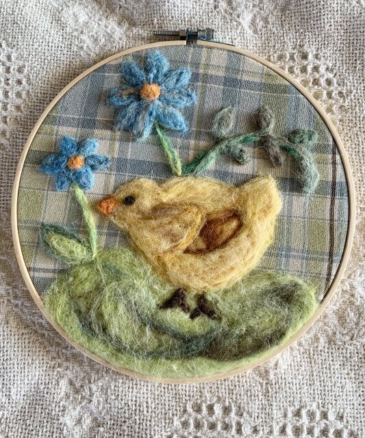 Needle Felting on Fabric Class