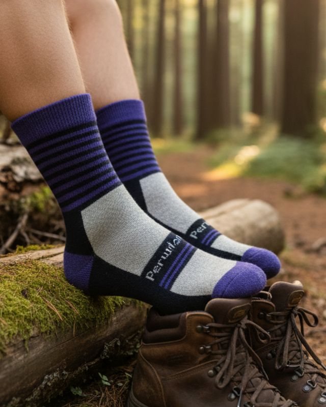 Striped Hiker Alpaca Socks