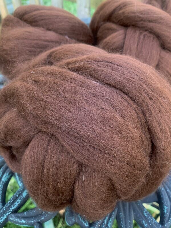 Baby Alpaca Roving - Chocolate l 4 Ounces