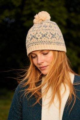 Fair Isle Baby Alpaca Hat - Dune