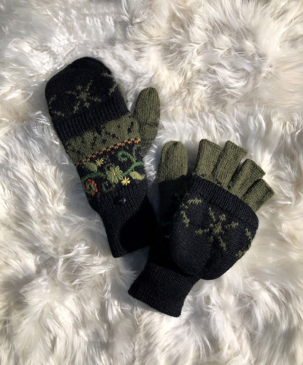 Fern Alpaca Glittens