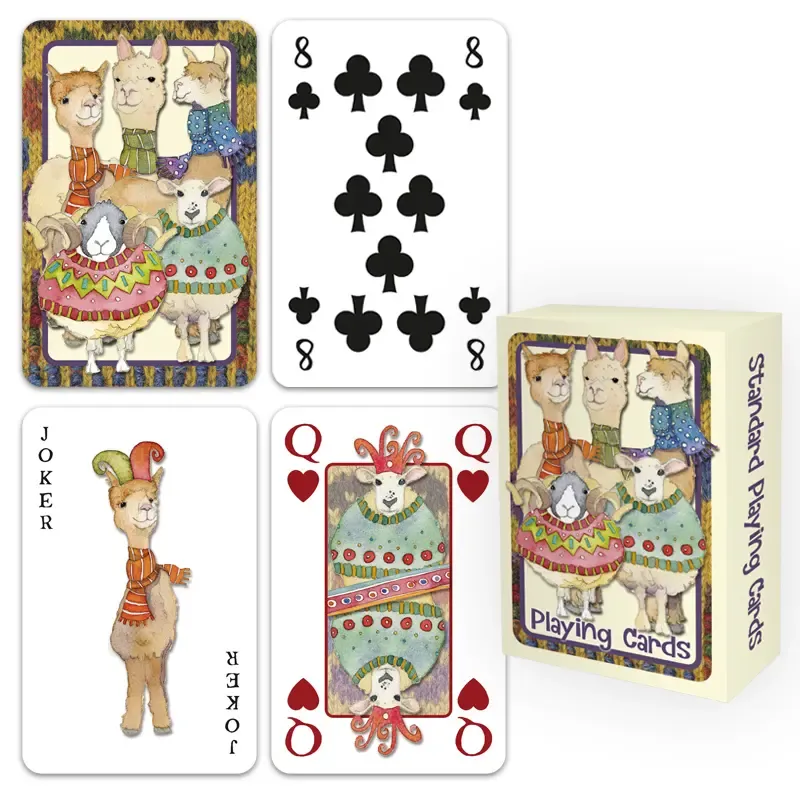 Alpaca and Friends Playing Cards