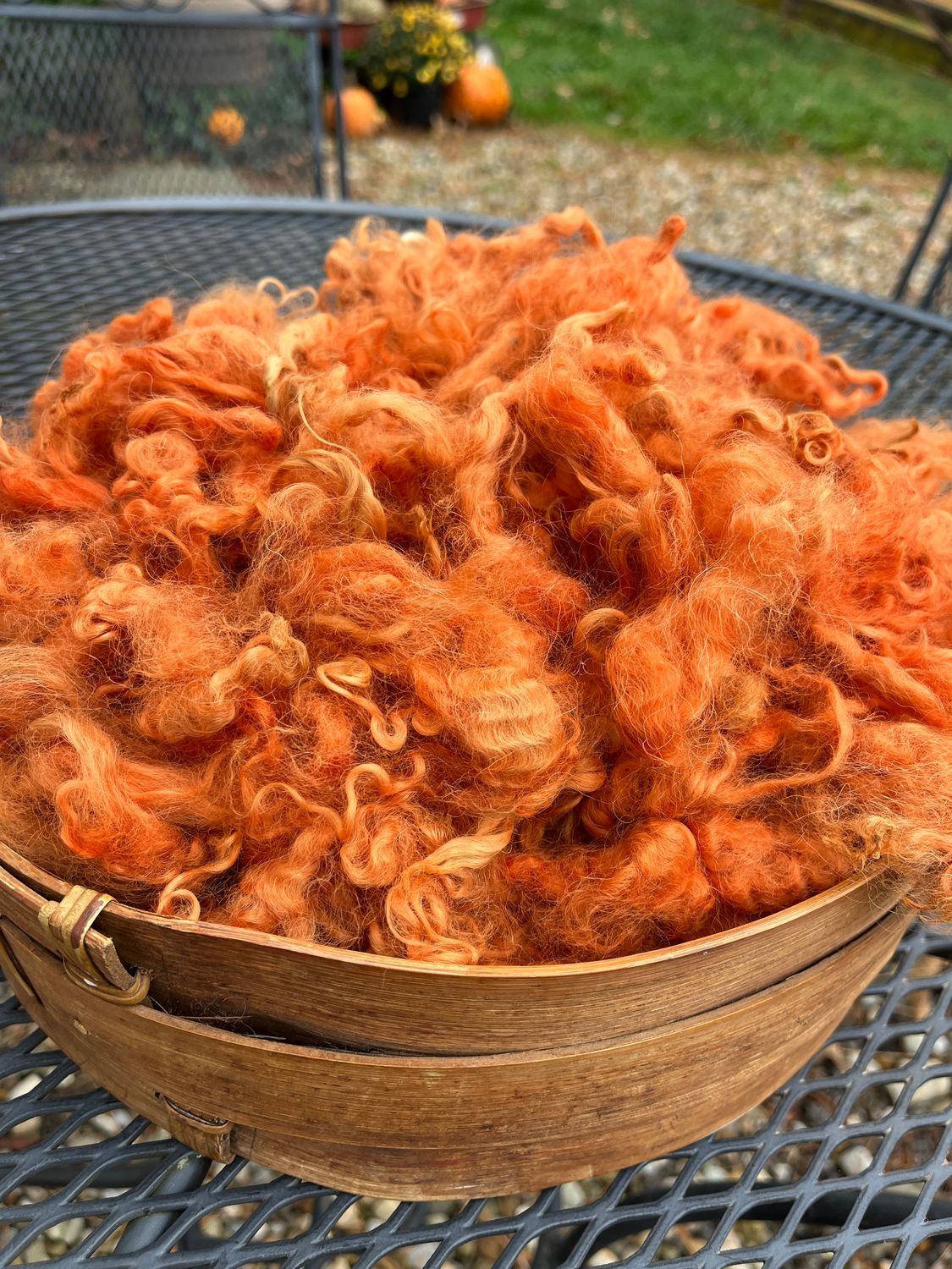 Hand-Dyed Mohair - Madder Orange