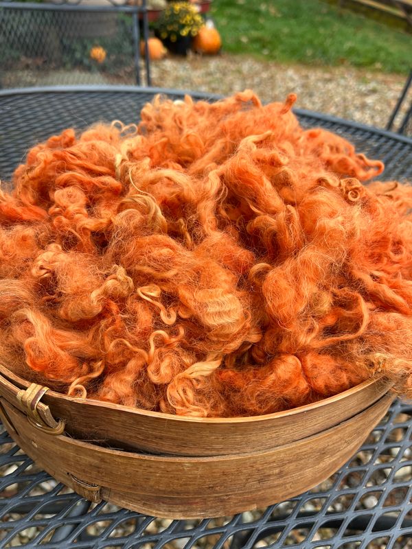 Hand-Dyed Mohair - Madder Orange