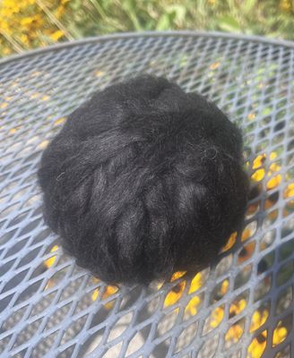 Suri Alpaca Roving - Black