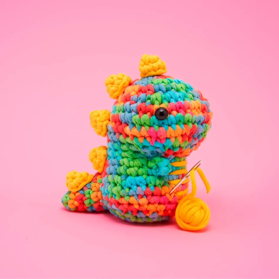Fred the Rainbow Dinosaur Beginner Crochet Kit