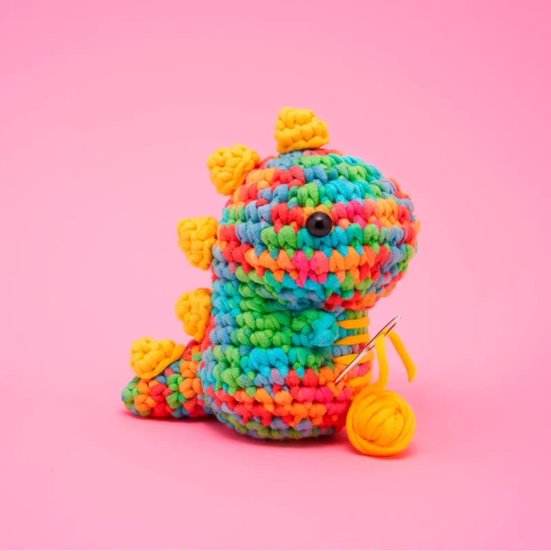 Fred the Rainbow Dinosaur Beginner Crochet Kit