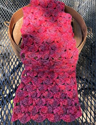 Hand Crocheted Alpaca Scarf - Ruby Slippers