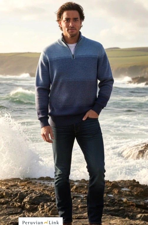 Atlantic Quarter Zip Alpaca Sweater