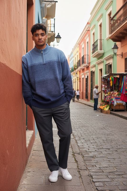 Atlantic Quarter Zip Alpaca Sweater