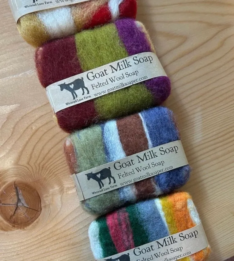 Felted Goat's Milk Soap - Various Scents