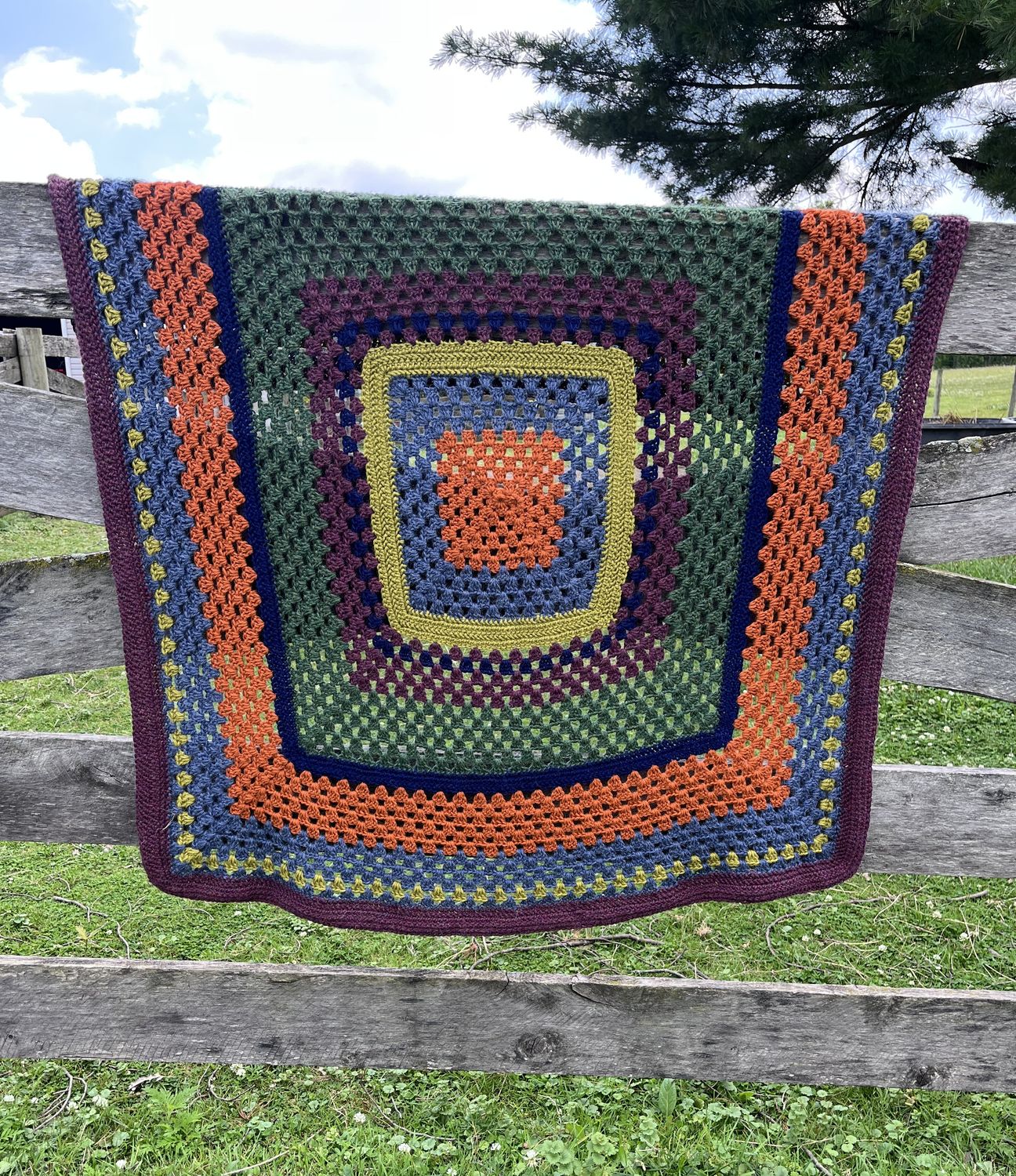 Hand Crocheted 100% Alpaca Throw