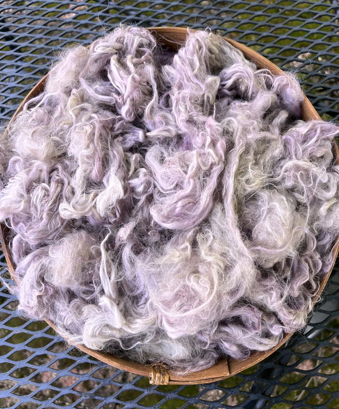 Hand Dyed Suri Alpaca Fiber - 2 oz - Lavender