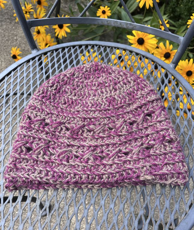 Berry & Natural Hand-Crocheted Baby Alpaca Hat Berry & Natural Hand-Crocheted Baby Alpaca Hat