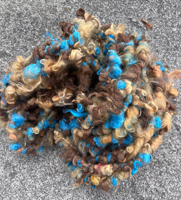 Handspun Art Yarn - “Turquoise Trail”