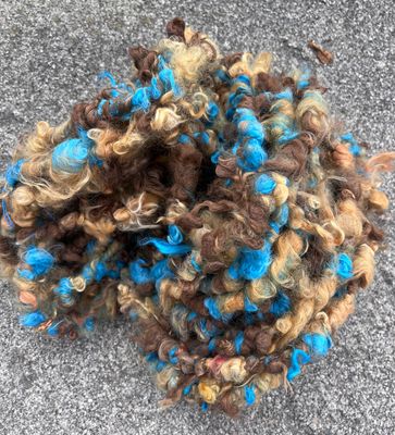 Handspun Art Yarn - “Turquoise Trail”