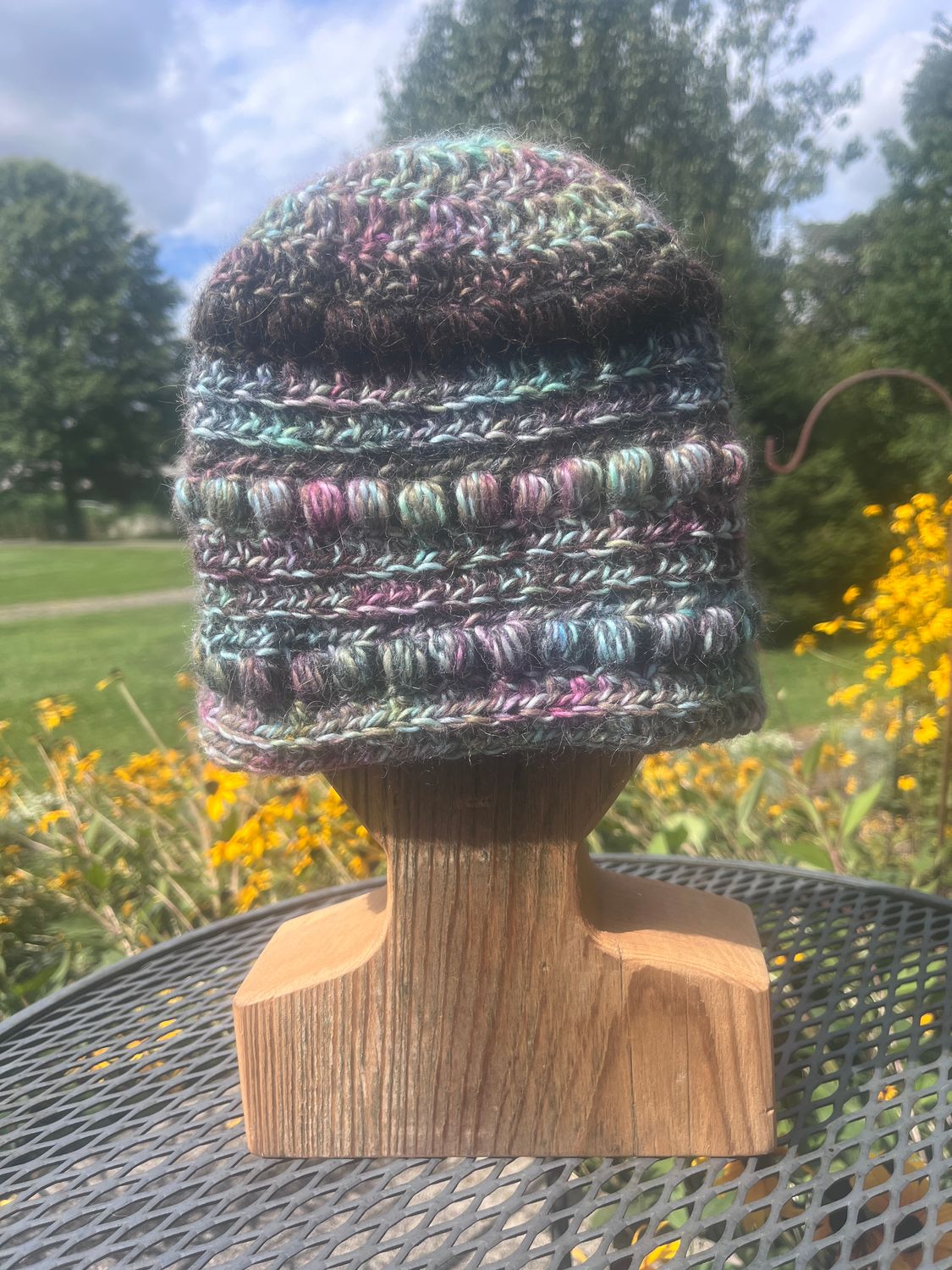 Hand Crocheted Espiral Hat - 100% Alpaca