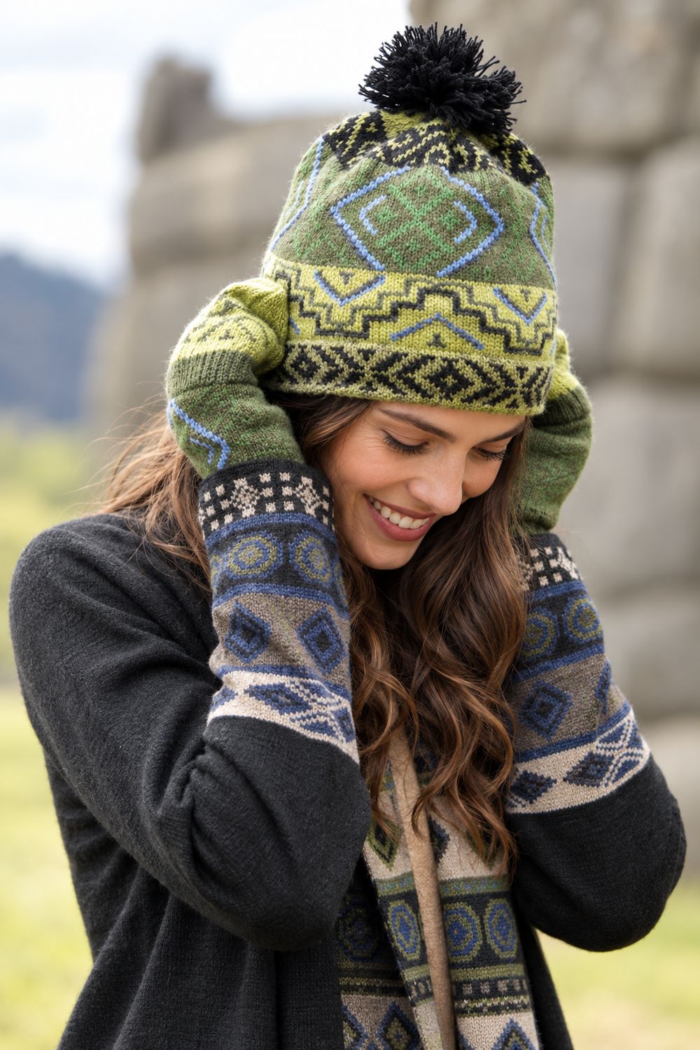 Machu Picchu Alpaca Hat
