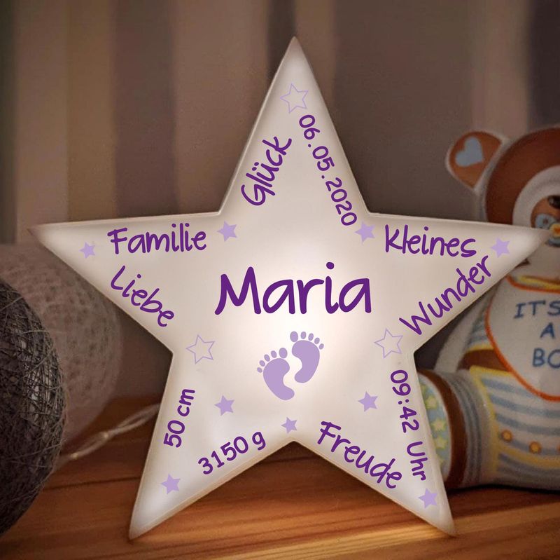 LED Stern - Deko - personalisiert