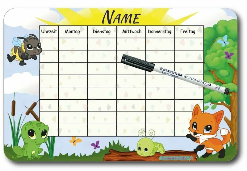 Stundenpläne Magnet oder PVC-Schild