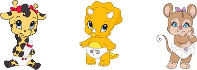 Tiere in Pampers