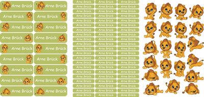 Namensticker "Löwen Set"