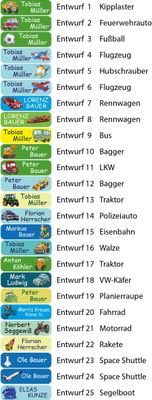 Namensticker: 3 Blatt  = 60 Etiketten