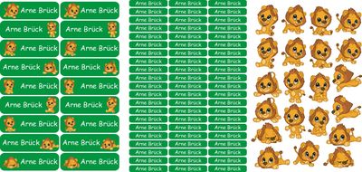 Namensticker "Löwen Set"