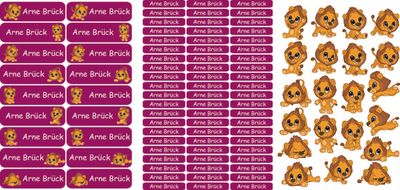 Namensticker "Löwen Set"