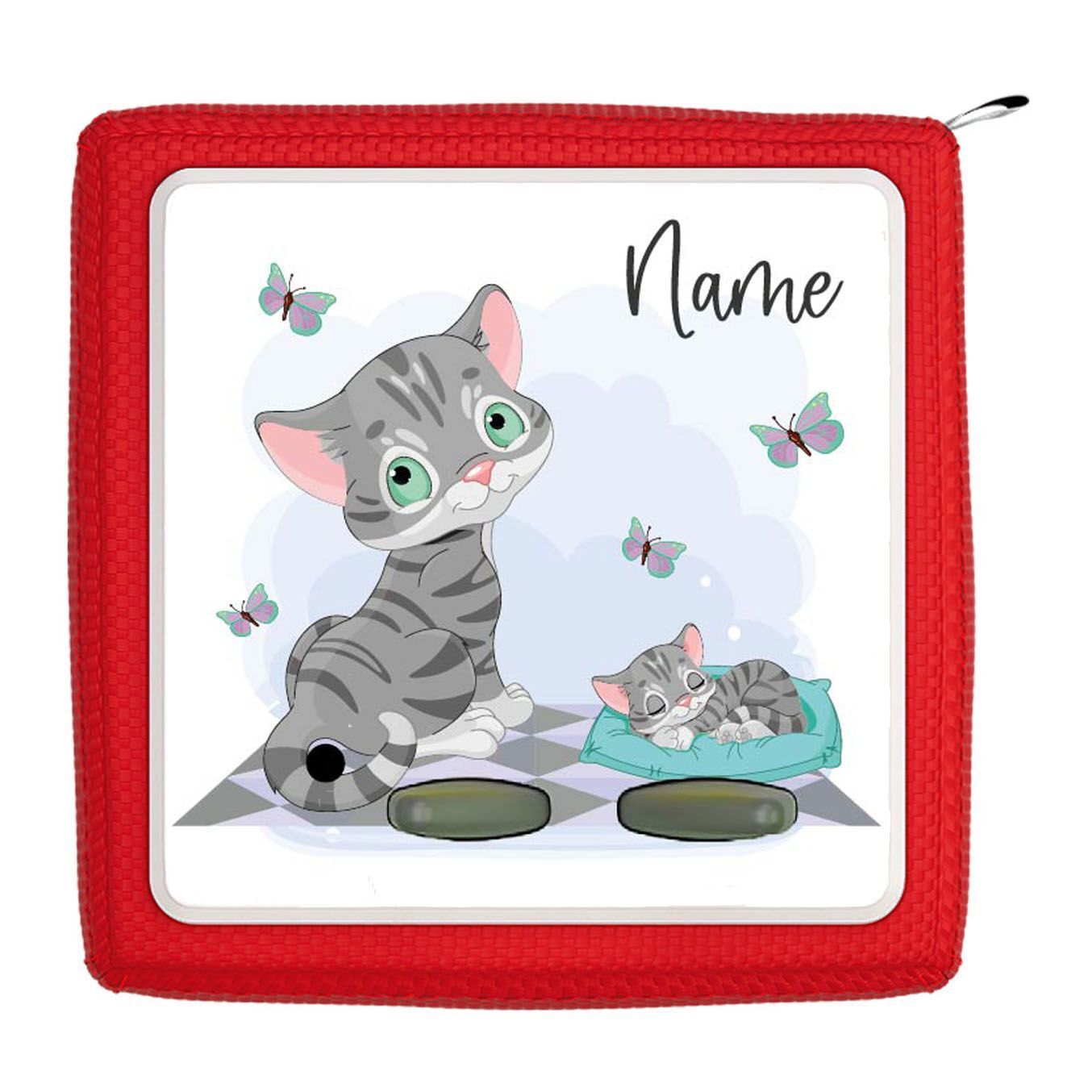 Toniebox Schutzfolie  - personalisierbar | Katze grau getigert