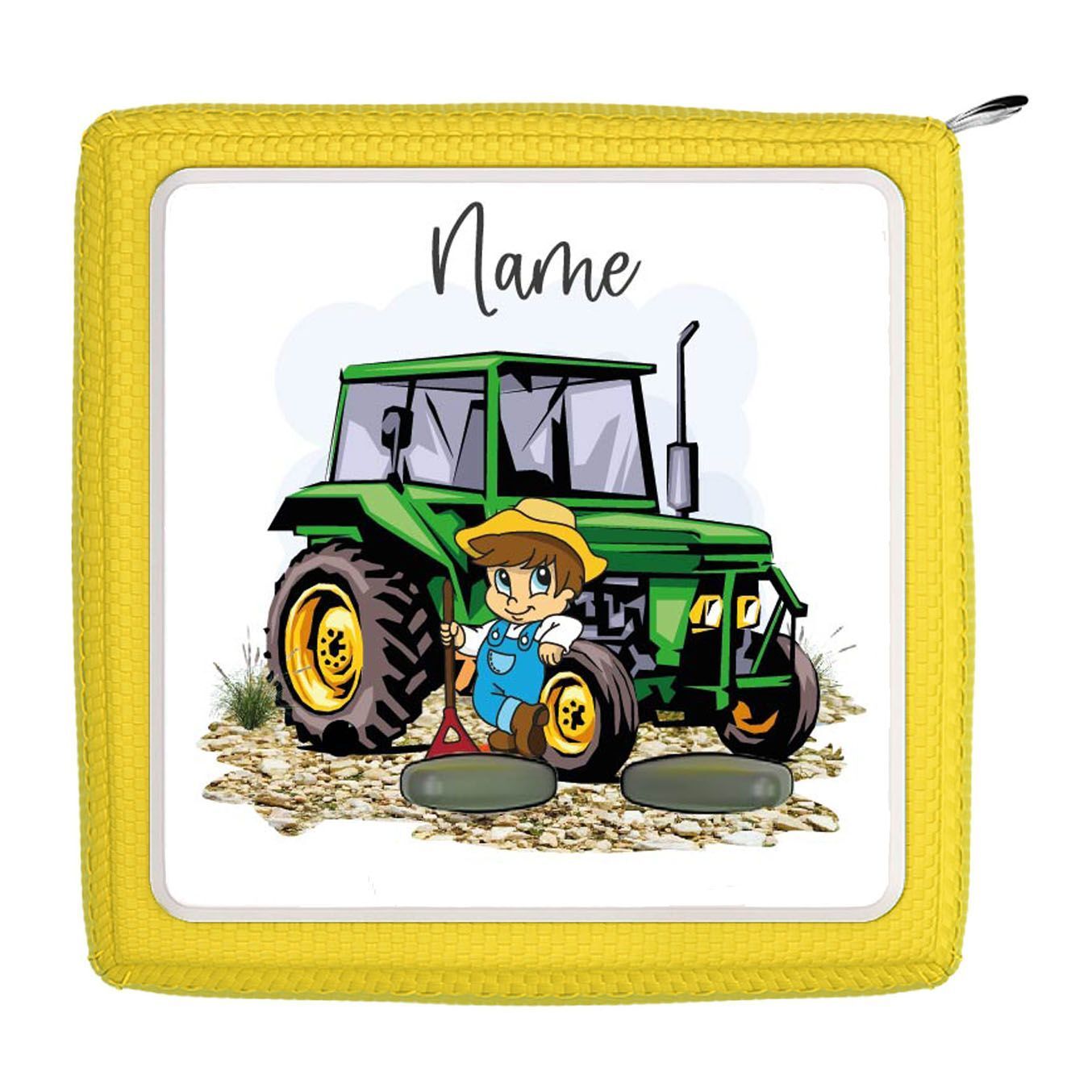 Toniebox Schutzfolie  - personalisierbar | Traktor grün mit Bauer