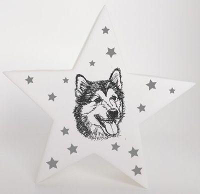 LED Deko Stern Leuchte Motiv: Husky