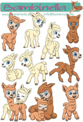 Stickerparade - Alpaca - 10 Sticker