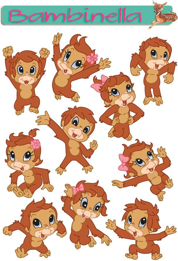 Stickerparade - Affe Orang Utan - 10 Sticker