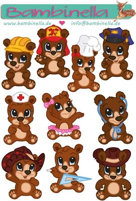 Stickerparade - Bär Berufsbär  - 10 Sticker