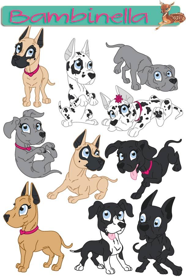 Stickerparade - Deutsche Dogge - 10 Sticker