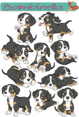 Stickerparade - Entlebucher Sennenhund - 10 Sticker