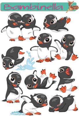 Stickerparade - Eselspinguin - 10 Sticker