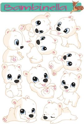 Stickerparade Bär - Eisbär - 10 Sticker