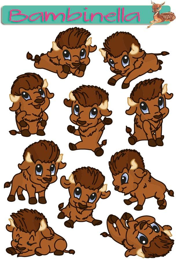 Stickerparade - Büffel - 10 Sticker