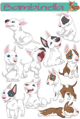 Stickerparade - Bull Terrier - 10 Sticker